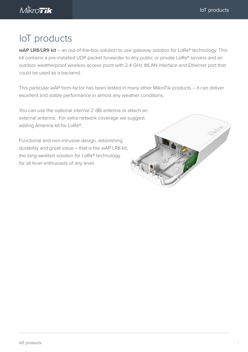 Standard Base | 🛜 Ethernet/Wifi | Indoor/Outdoor- Mikrotik LR9