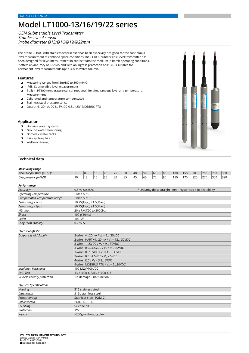 Well Sensor: 13mm